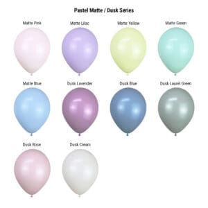 Pastel Matte & Dusk Helium Balloon Series