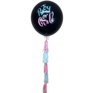 36" Jumbo Gender Reveal Helium Balloon with Mini Balloons