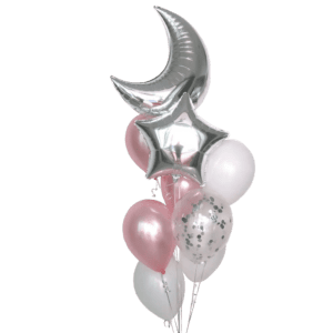 Moon & Star Helium Balloon Bouquet