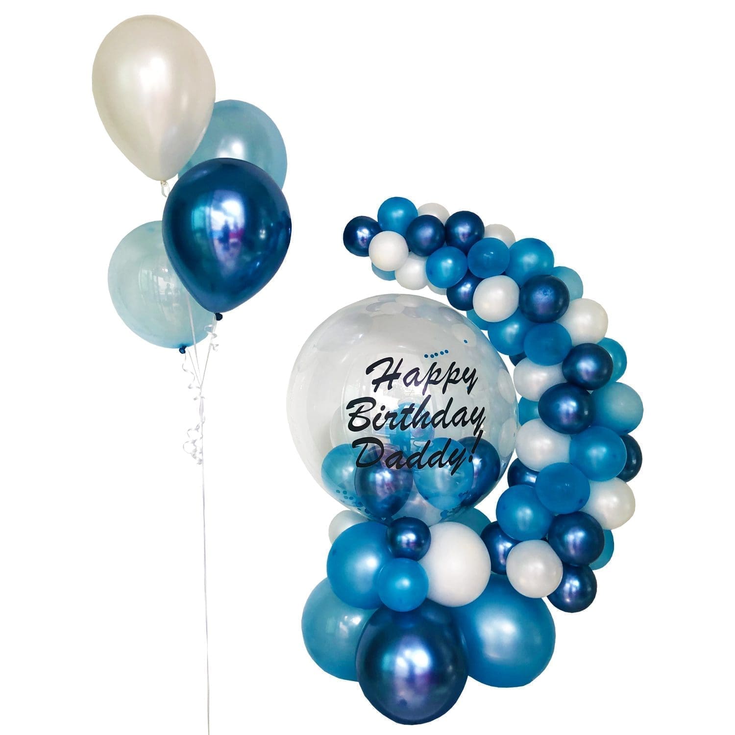 Deluxe Balloon Hug Helium Balloon Bouquet - Blue