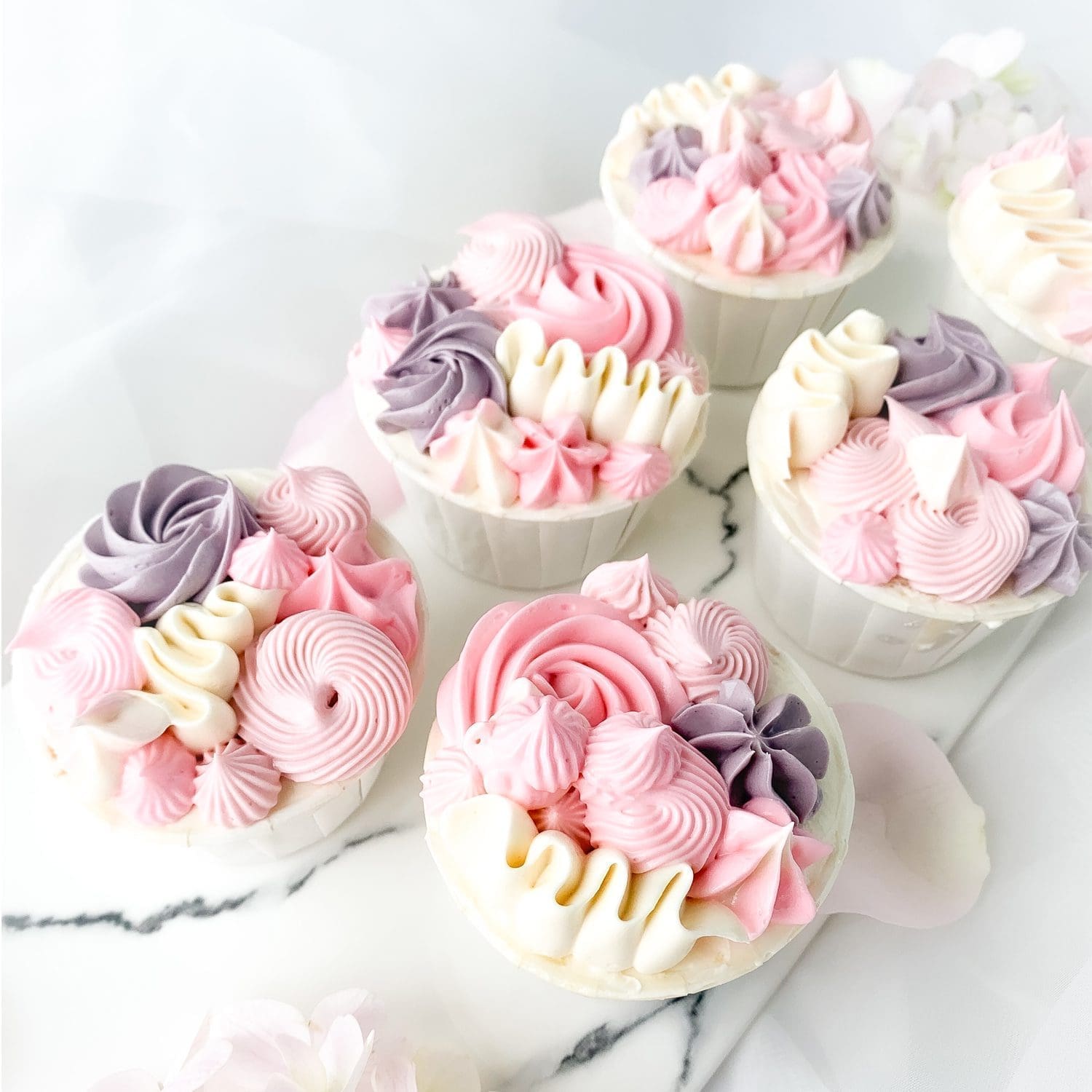 Designer-Buttercream-Cupcakes-Lavender-Pink-2