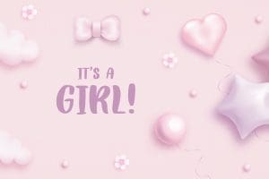It's a Girl Designer Greeting Card