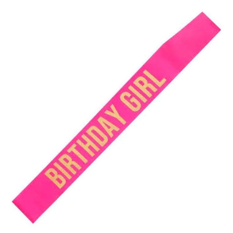 Birthday Girl Party Sash - Pink