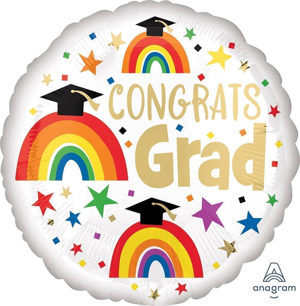Congrats Grad - Tassel, Rainbow & Stars