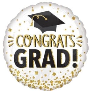 Congrats Grad - Tassel & Confetti Foil Balloon