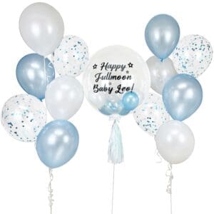 Satin Blue Helium Balloon Bunch