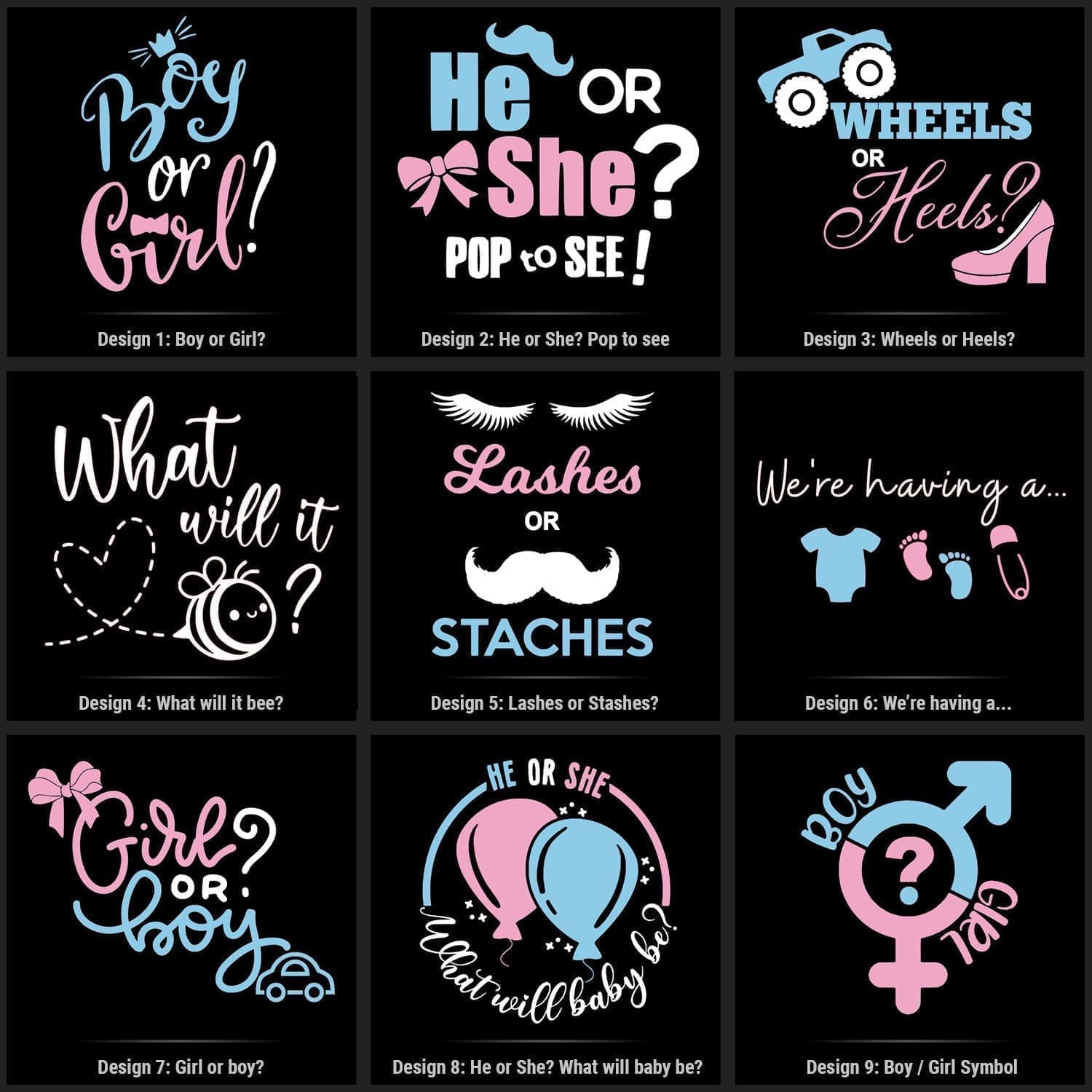 Various Gender Reveal Designs