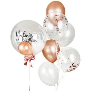 Humble Collection Helium Balloon Bouquet - Rose Gold