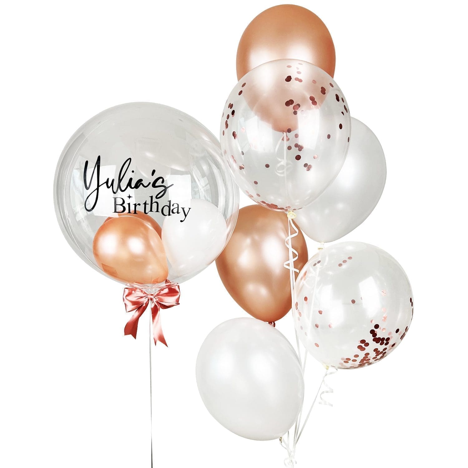Humble Collection Helium Balloon Bouquet - Rose Gold