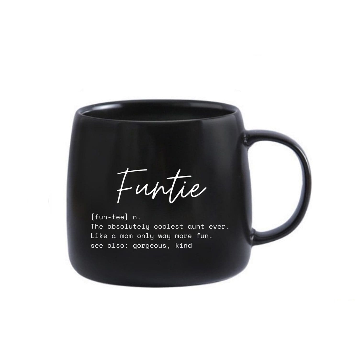 Black Personalised Coffee or Tea Mug - Funtie Design
