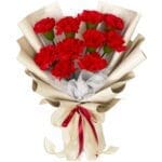 Leah Red Soap Flower Carnations Bouquet