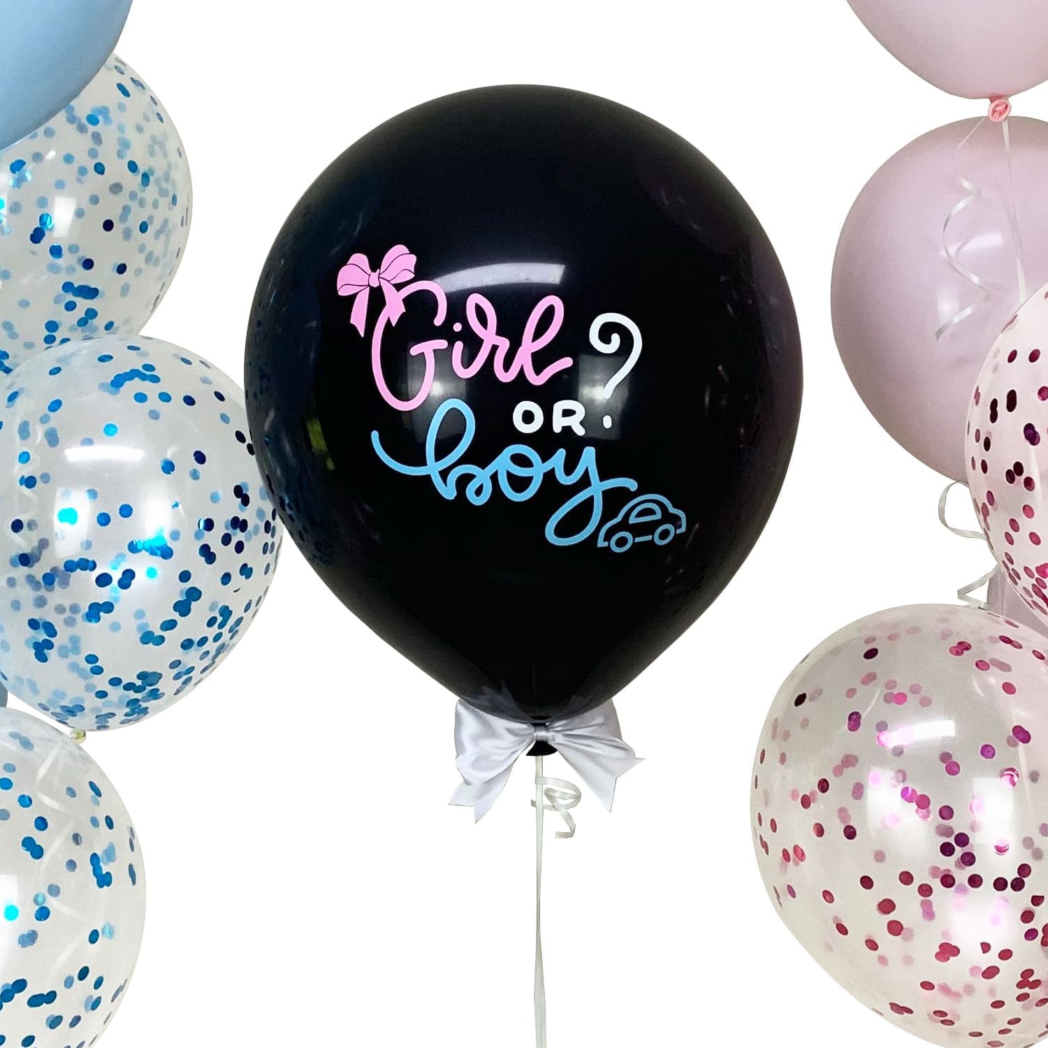 Gender Reveal Balloon Bunch with different designs