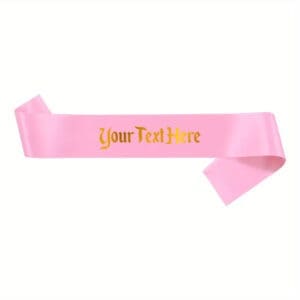 Personalised / customised sash in pink