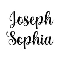 Personalised Sash Font - Joseph Sophia