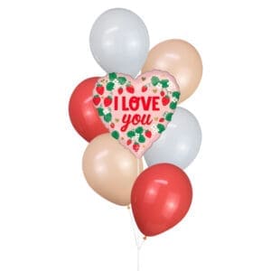 Love You Berry Much Valentine's Day Helium Balloon Bouquet